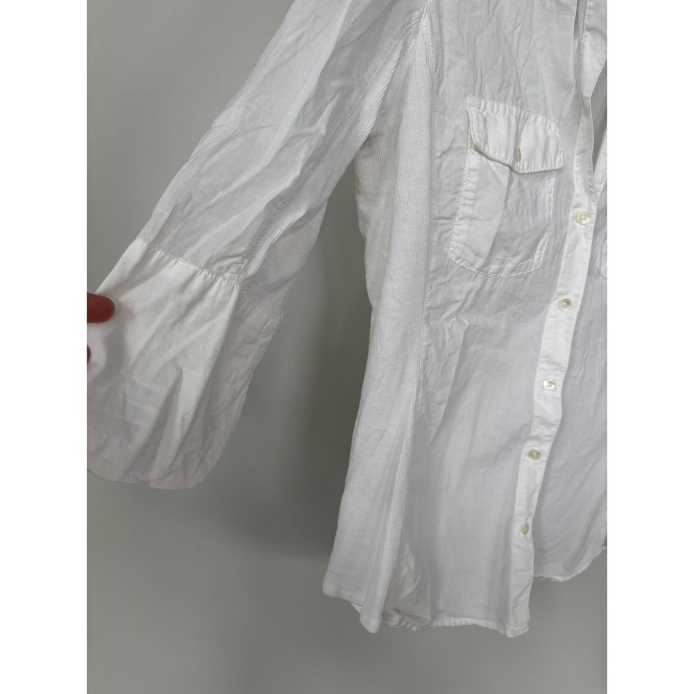 Standard James Perse‎ White Button Down Shirt ASO Bella Swan Twilight Sz 3 - Picture 7 of 10